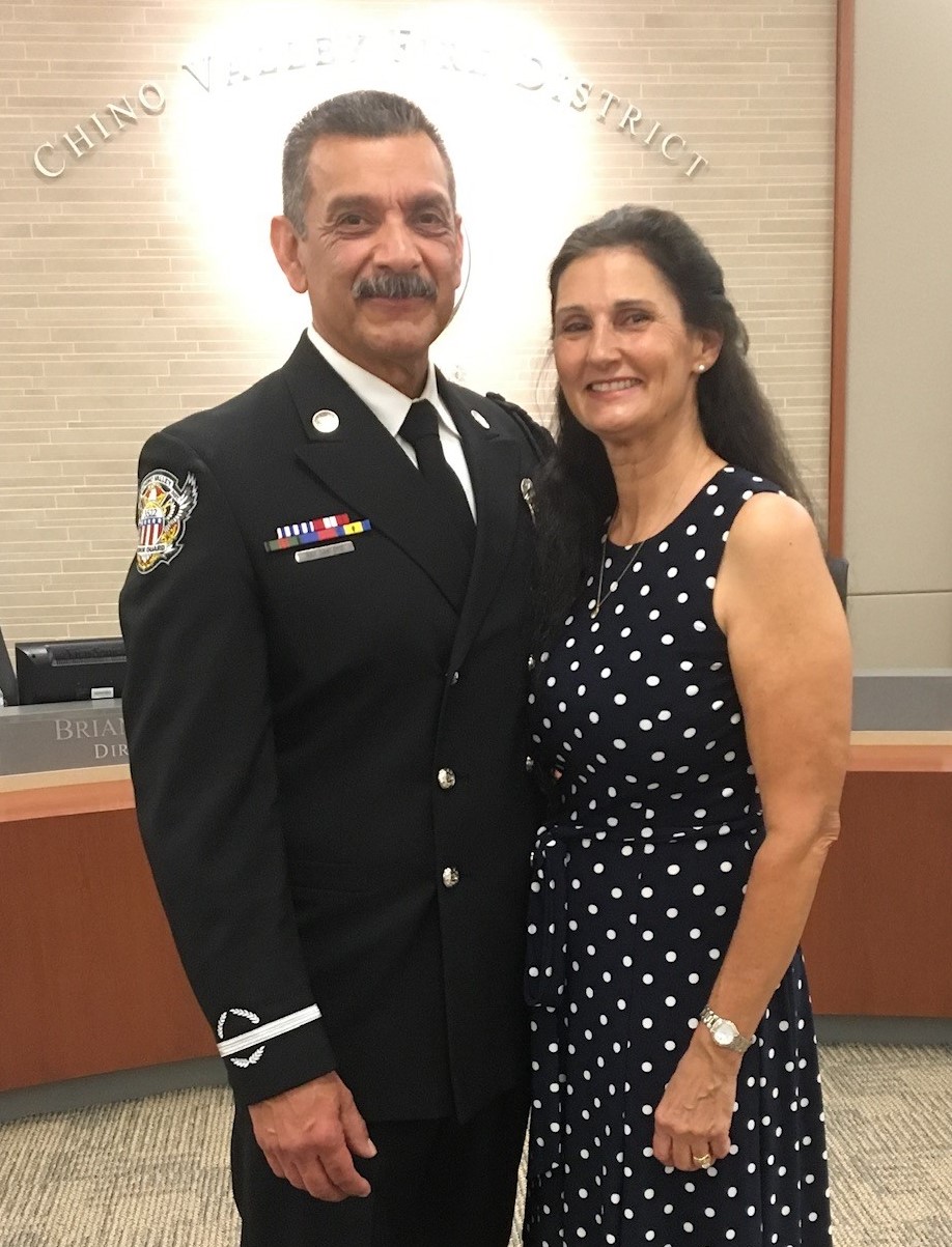 Ray and Sally Santoyo at the Chino Valley Fire Authority Meeting