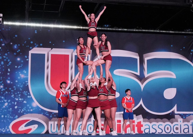 Mt. SAC Cheer Team performs at USA Collegiate Nationals.