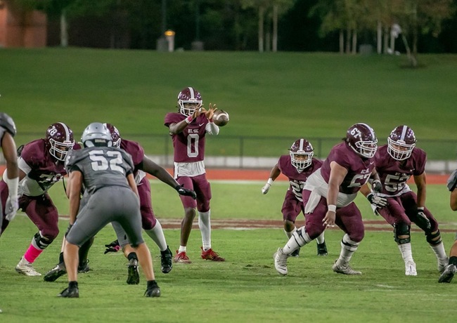 Mt. SAC's Quarterback, Ike Udengwu III lead the Mounties to victory over the Warriors. (Photo Courtesy of DavesSportsImage)