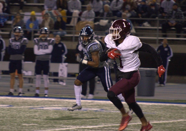 Defensive Back, Mason White with two interceptions against the Falcons. (Photo Courtesy of Ken McLin)