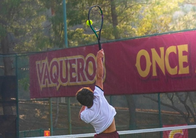 Mt. SAC Men's Tennis competes against Glendale Community College.