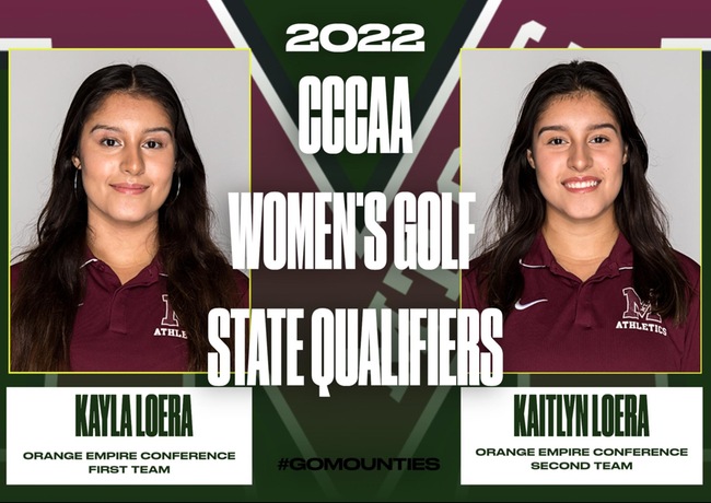 Mt. SAC Women's Golfers, Kayla and Kaitlyn Loera qualify for CCCAA State Championships