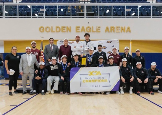 Mt. SAC Men's Wrestling Team captures 3C2A State Championship.