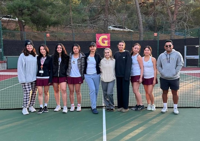 The Mt. SAC Women's Tennis Team defeates Glendale 9-0.