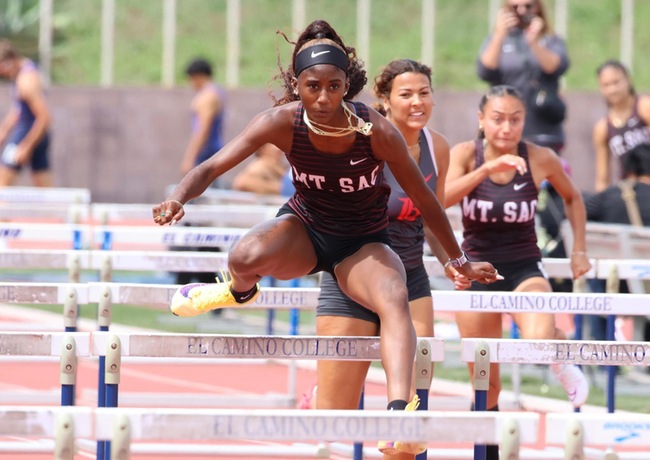 Jody Colbert Jr. had three event wins for Mt. SAC on their way to the SCC Women's Track and Field title (photo/gallery by Richard Quinton).
